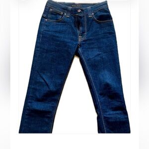 Nudie Jeans Selvedge Denim Dark Indigo Jeans W28 L34 Slim Fit